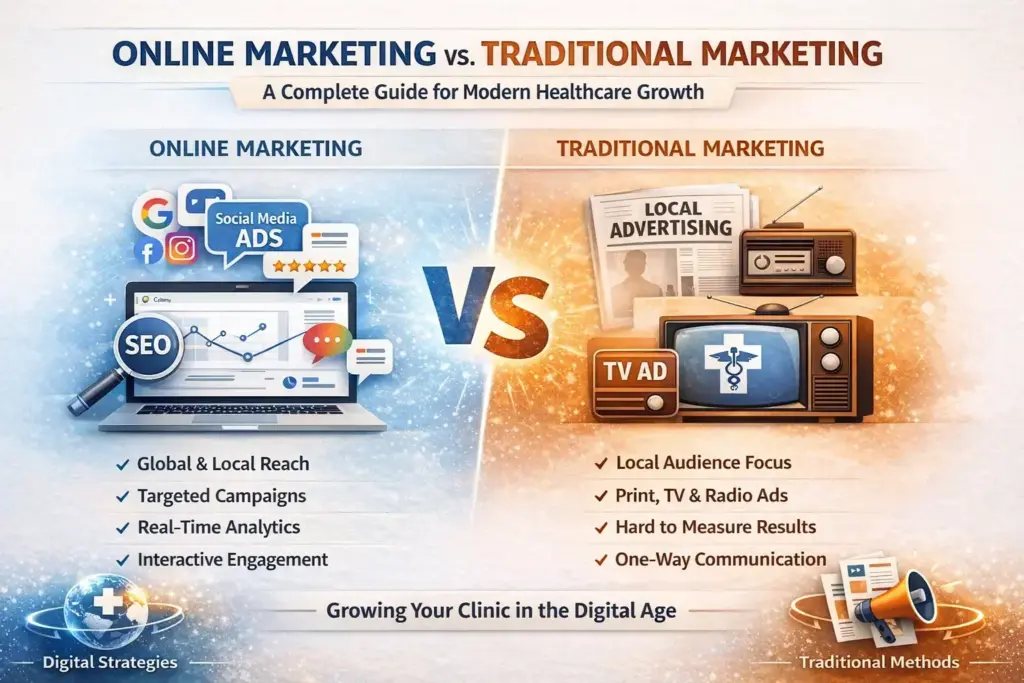 Online Marketing vs Traditional Marketing for Clinics