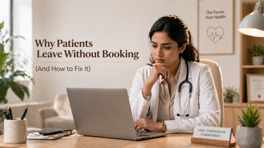 why patients leave without booking
